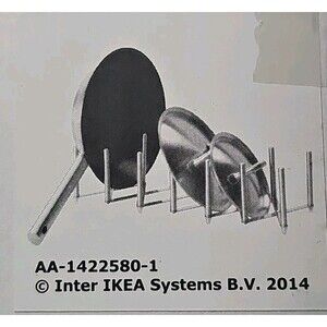 IKEA VARIERA Stainless Steel Pot Lid Organizer Expandable Dish Rack